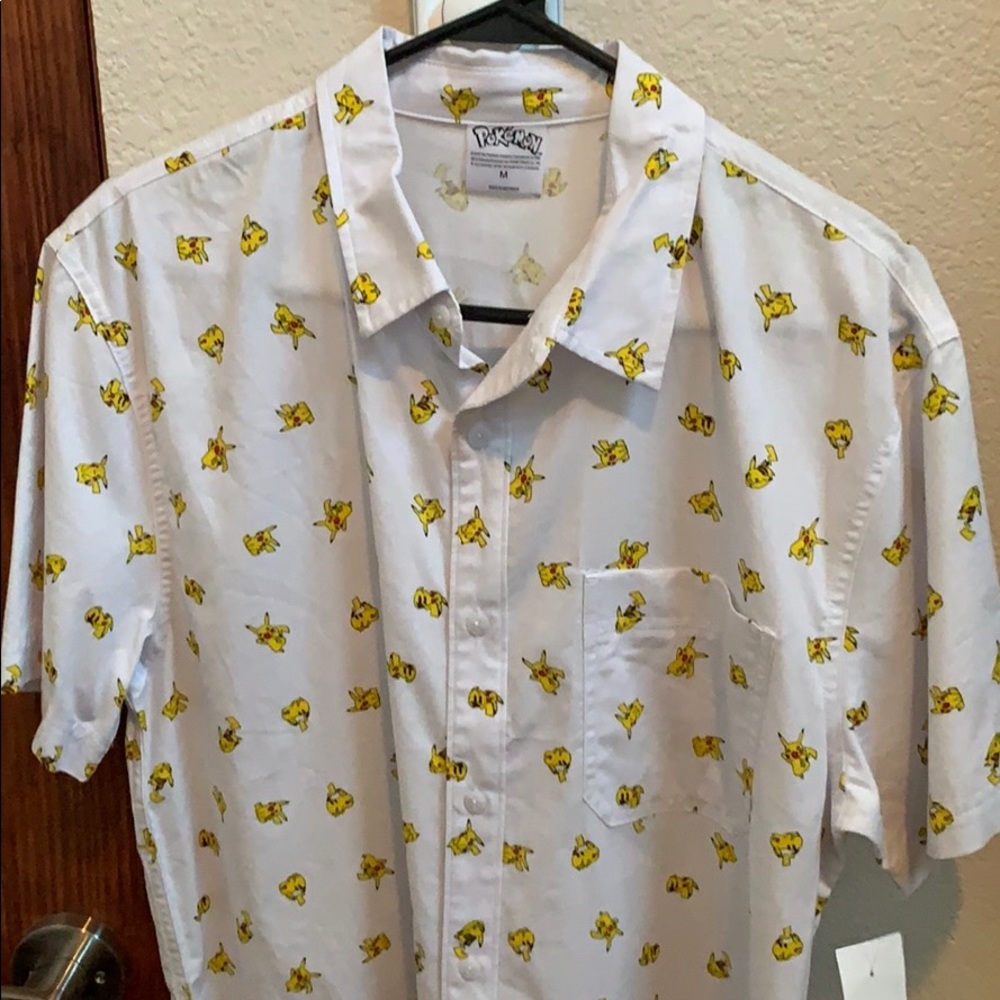 Pokemon Pikachu Button-Up Dress Shirt